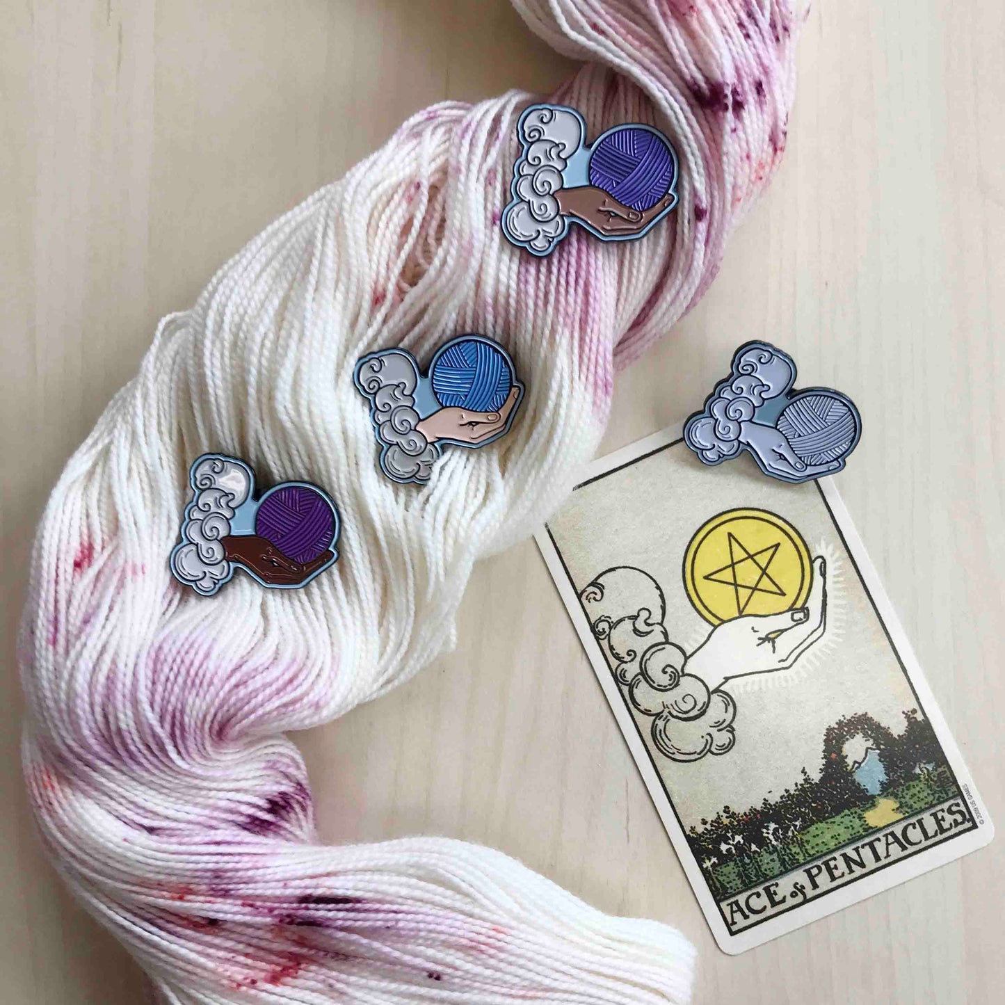 Ace of Yarn Enamel Pins