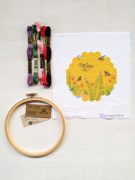 Bee Lovely - Cozyblue Handmade Embroidery Kit