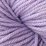 A close up of a skein of Berroco Vintage worsted weight yarn in pale lavender purple color
