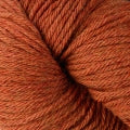 A close up of a skein of Berroco Vintage worsted weight yarn in deep dusty orange color