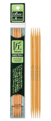 Clover Bamboo 7" Double Pointed Needles