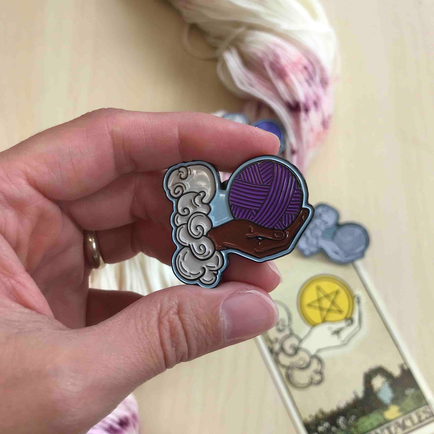 Ace of Yarn Enamel Pins