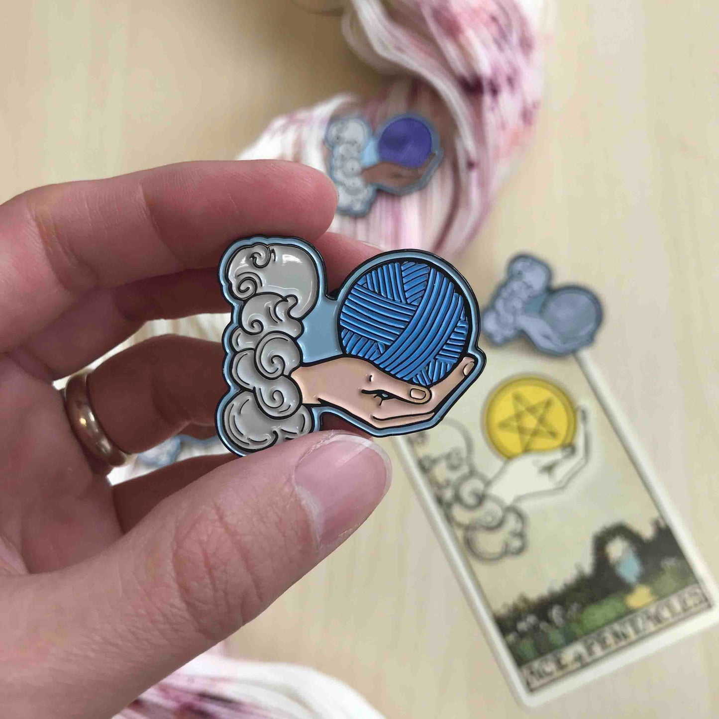 Ace of Yarn Enamel Pins