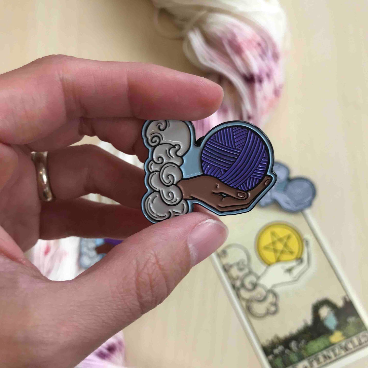Ace of Yarn Enamel Pins