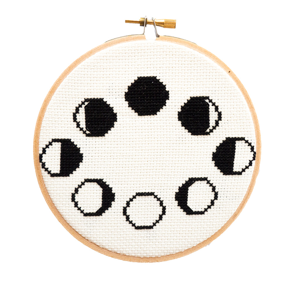 Moon Phases Cross Stitch Kit