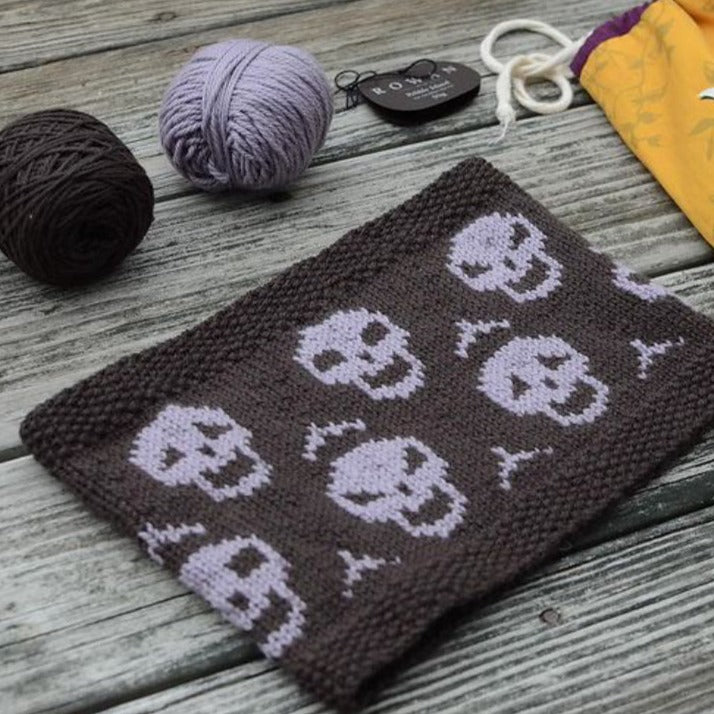 Skull Trinity Cowl Knitting Pattern by Natalie Warner