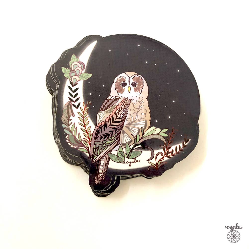 Owl Vinyl Sticker