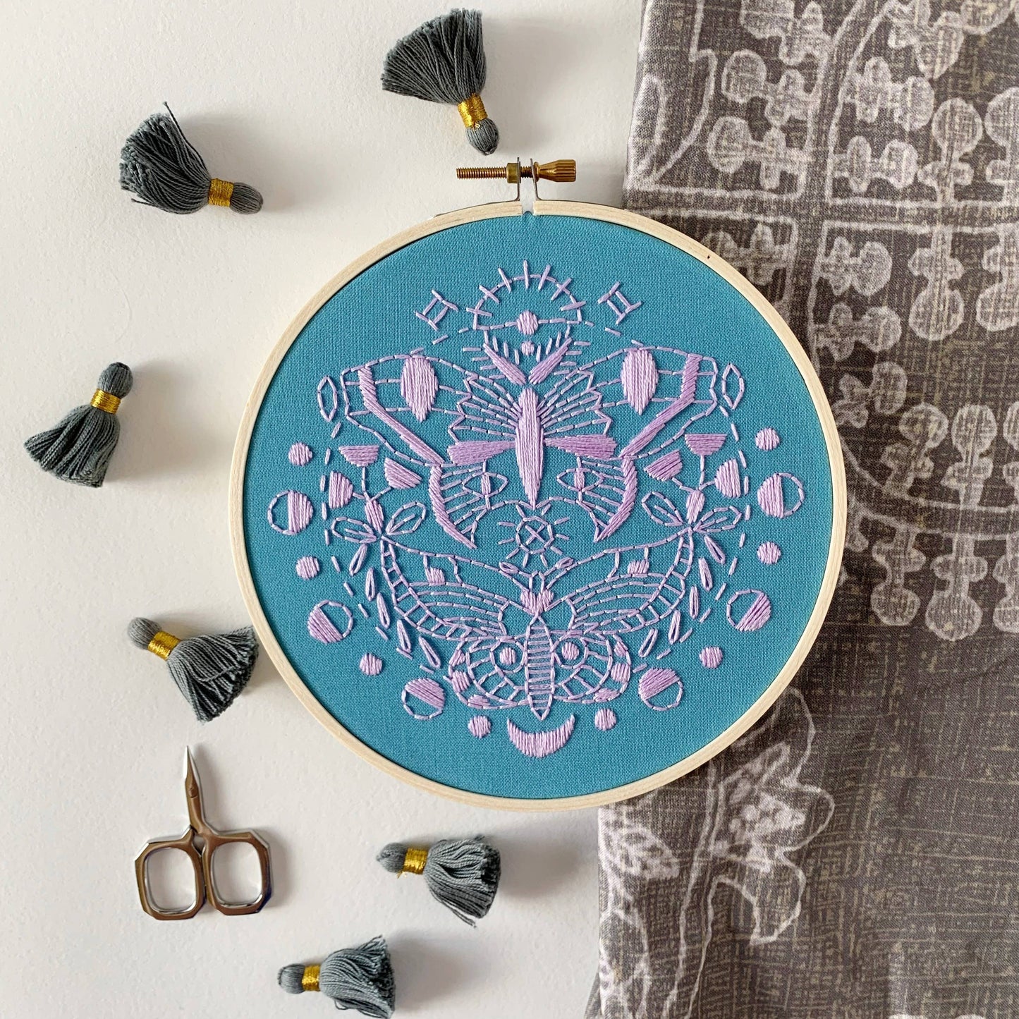 Gemini Moths Embroidery Kit