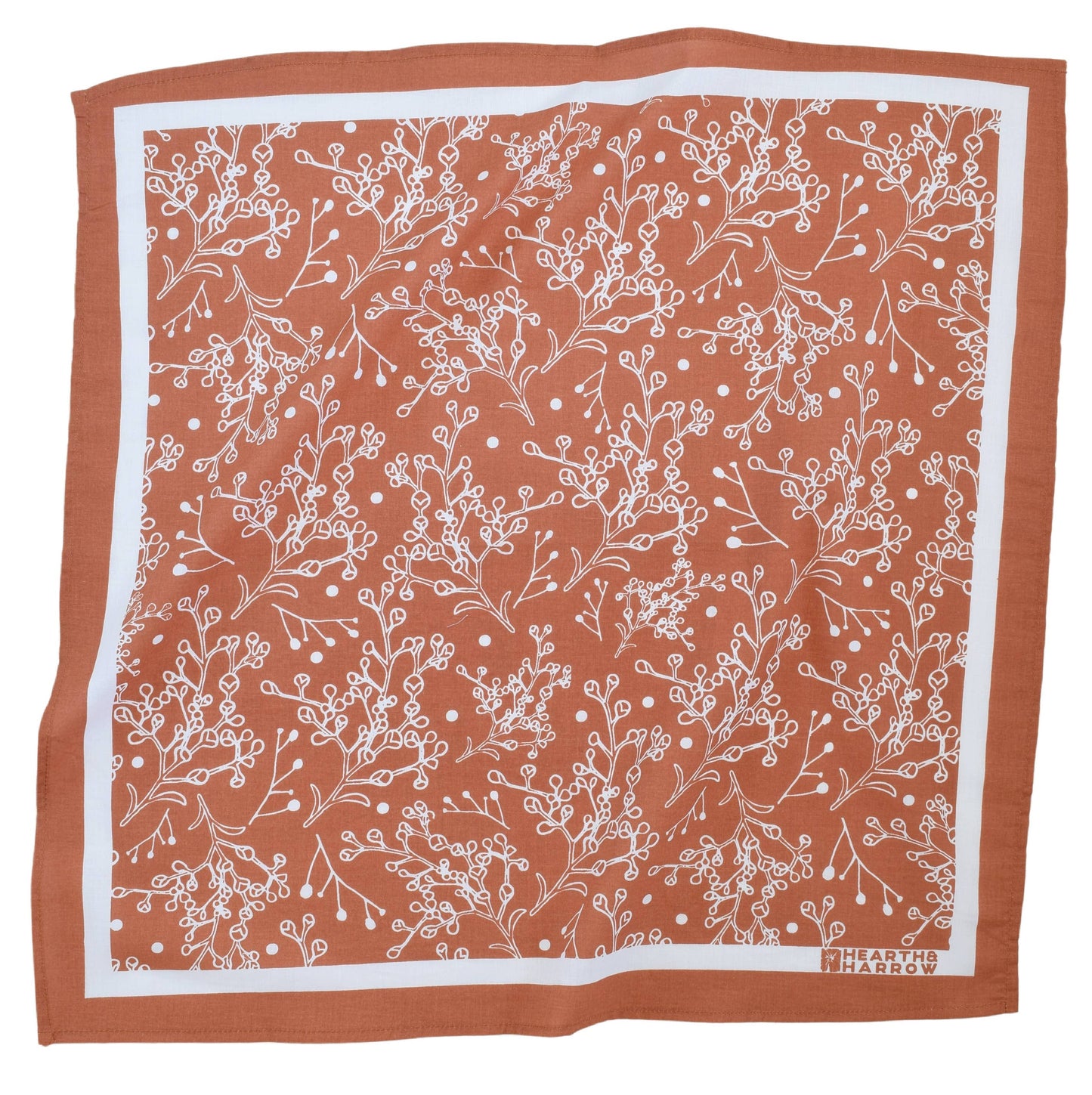 Baby's Breath Bandana - 100% Cotton - Burnt Orange