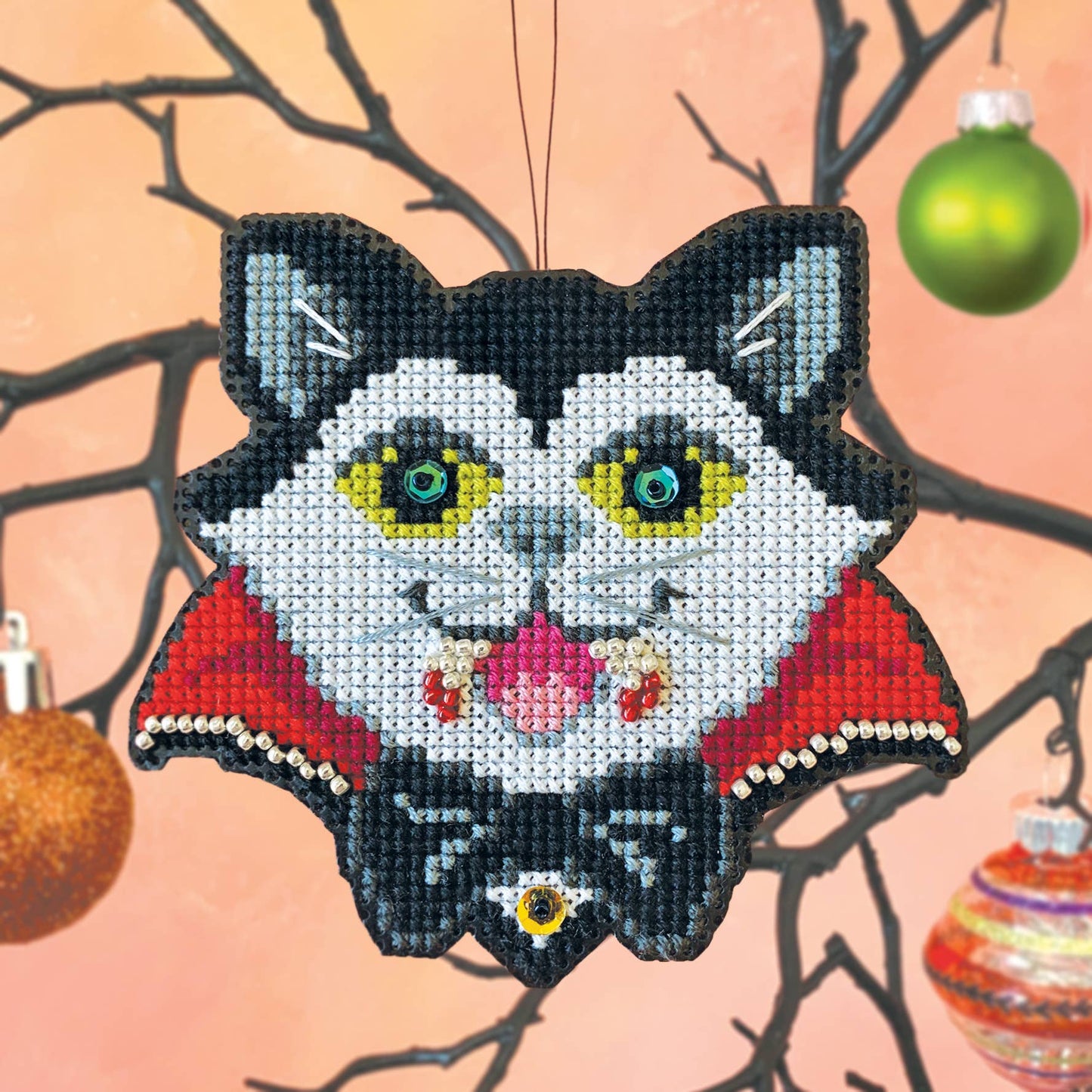 Vamp-purr - Cross Stitch Ornament Kit
