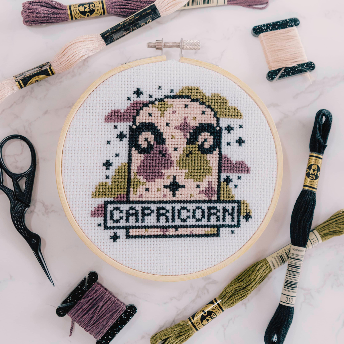 'Capricorn' Zodiac Star Sign Cross Stitch Kit