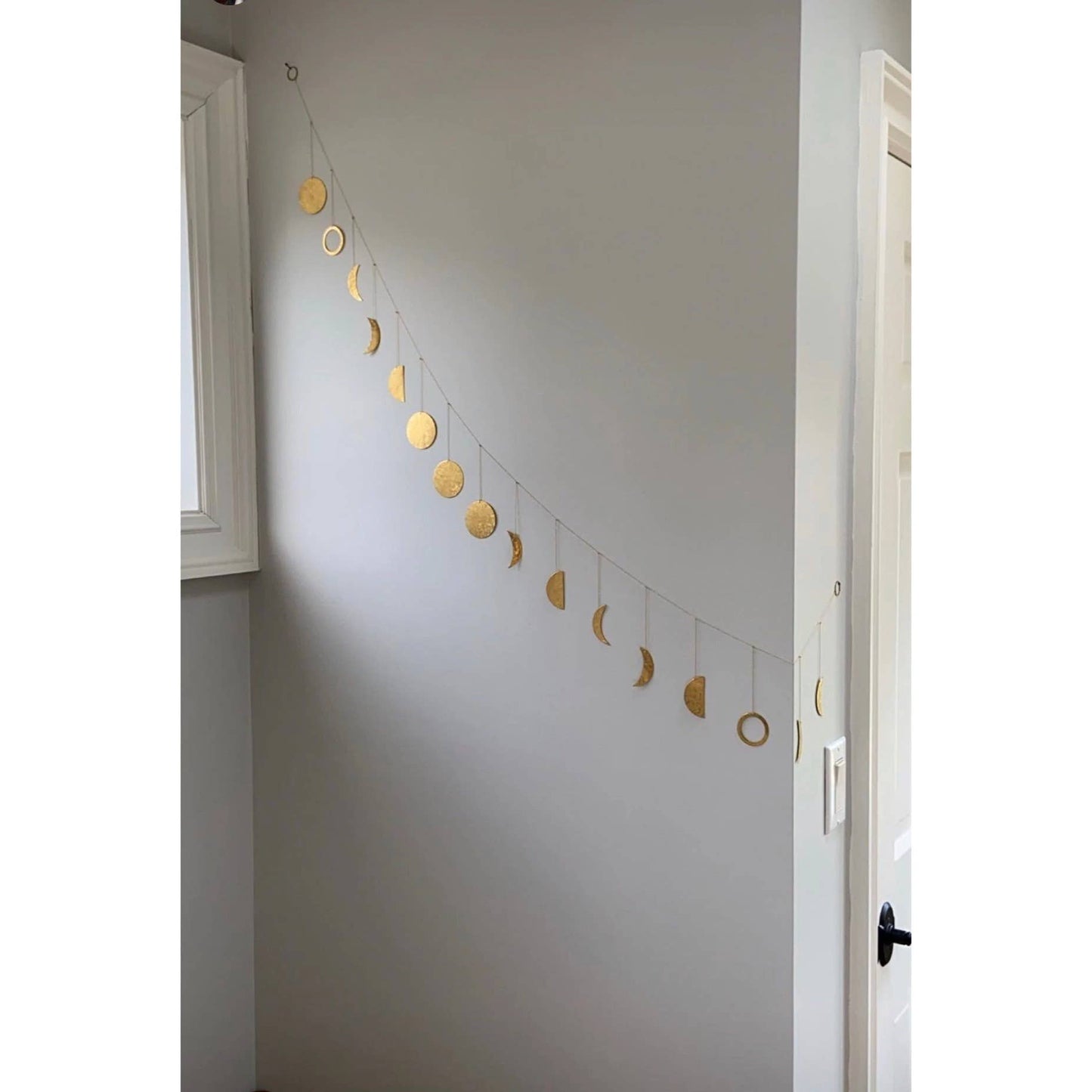 Moon Phases Handmade Brass String Garland