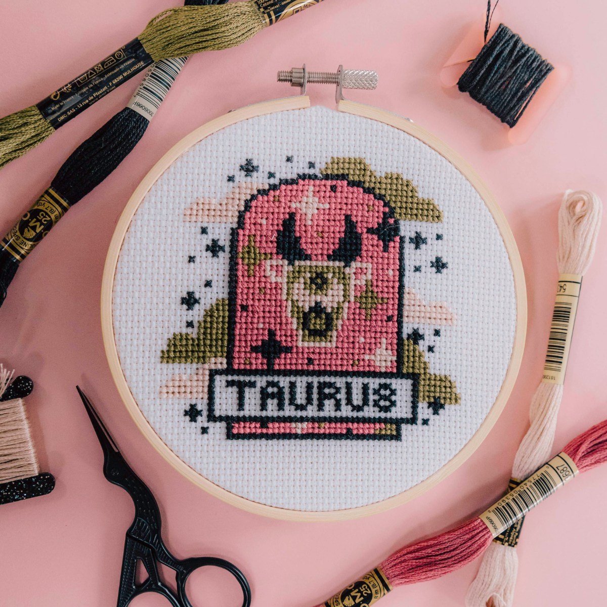 'Taurus' Zodiac Star Sign Cross Stitch Kit