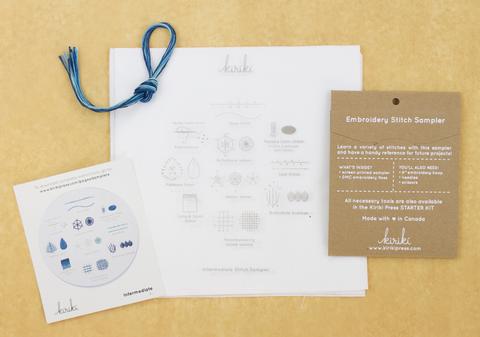 Intermediate Embroidery Stitch Sampler Kit by Kiriki Press