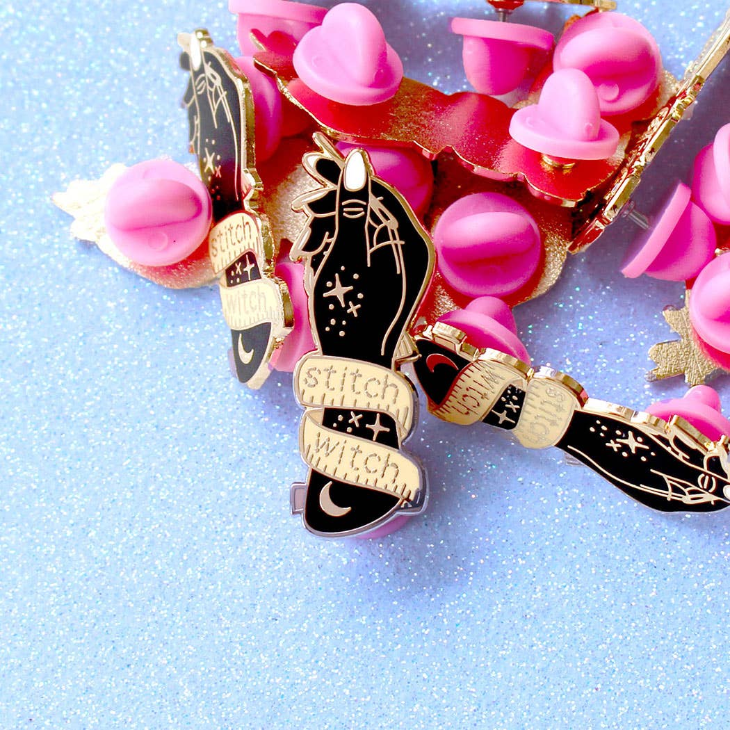stitch witch hand pin