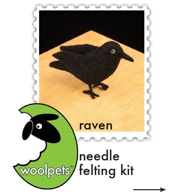 Raven Needle Felting Kit (Intermediate)