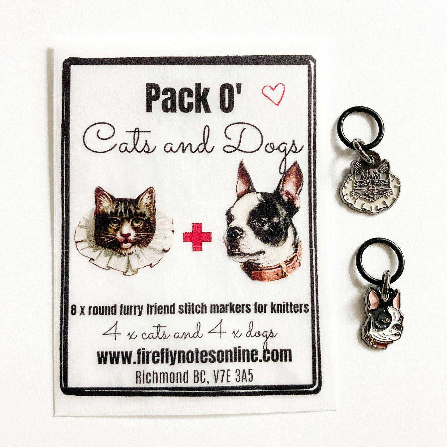 Dogs and Cats Stitch Marker Set