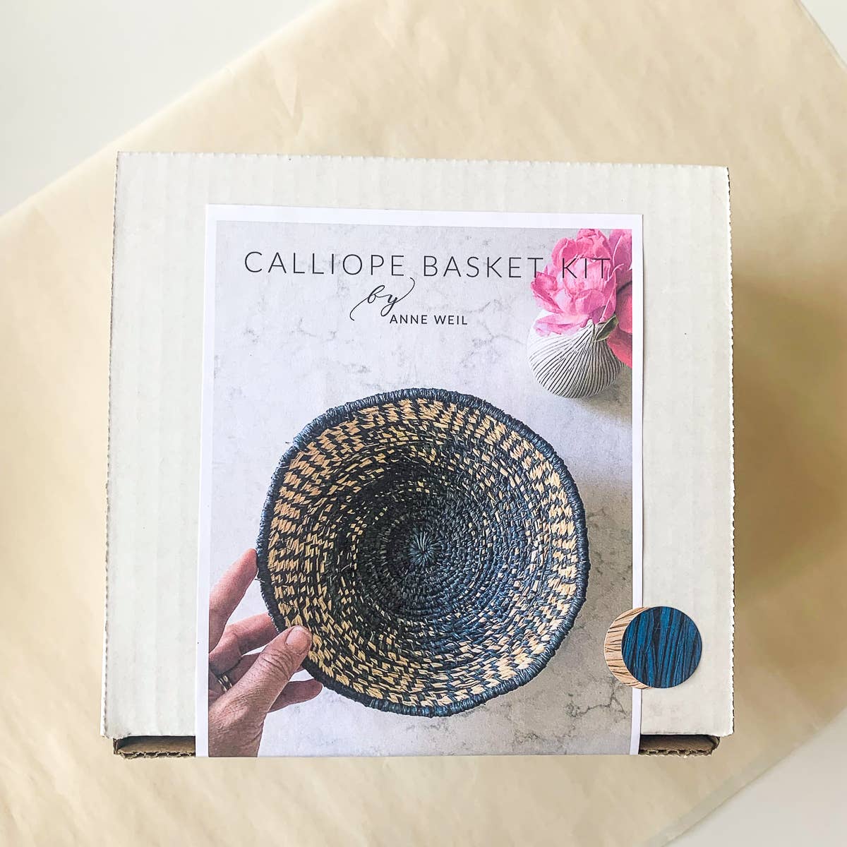 Calliope Basket Kit (Makes 2): Indigo and Natural