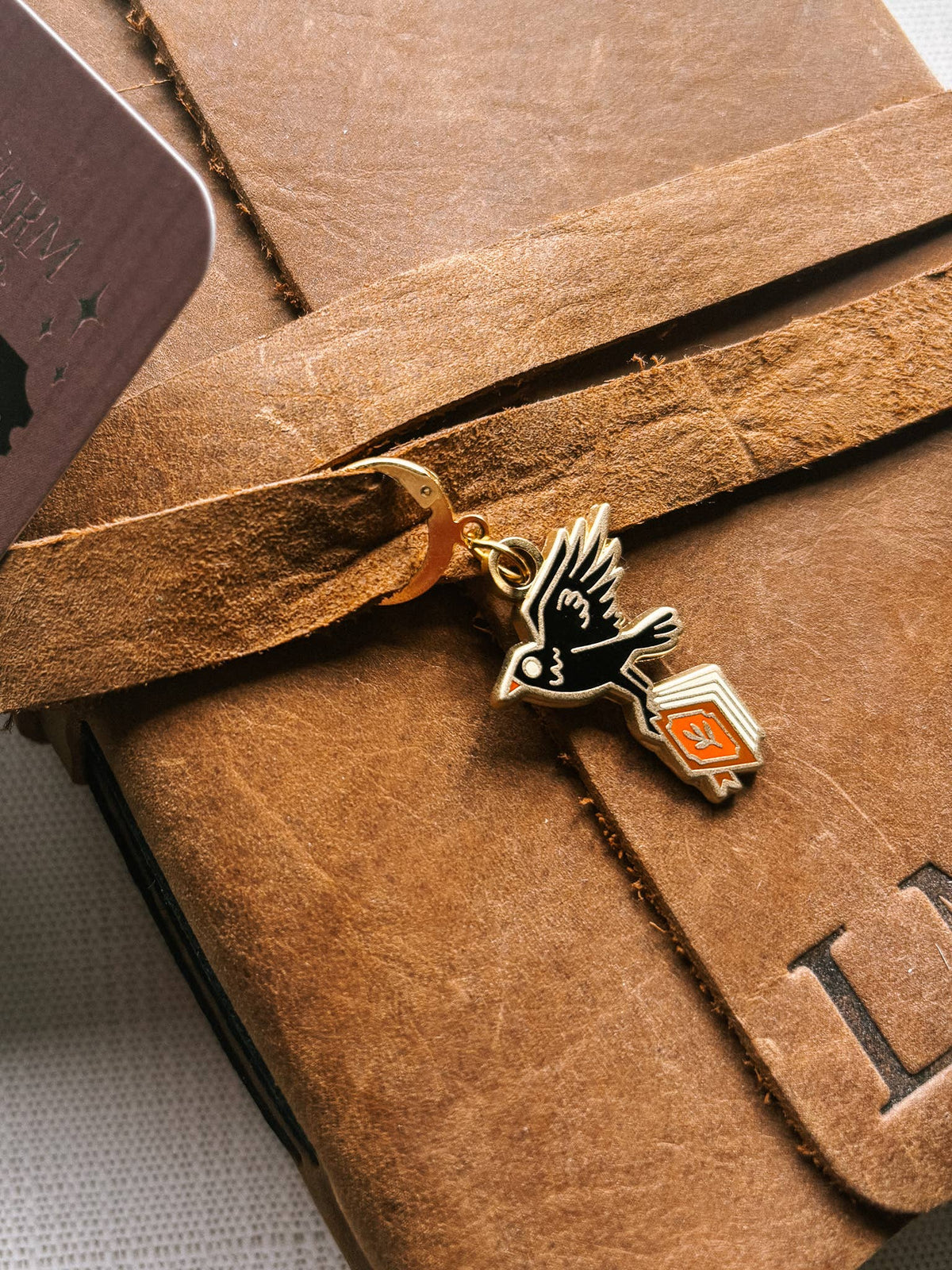 The Book Thief (Crow) Charm or Removable Stitch Marker