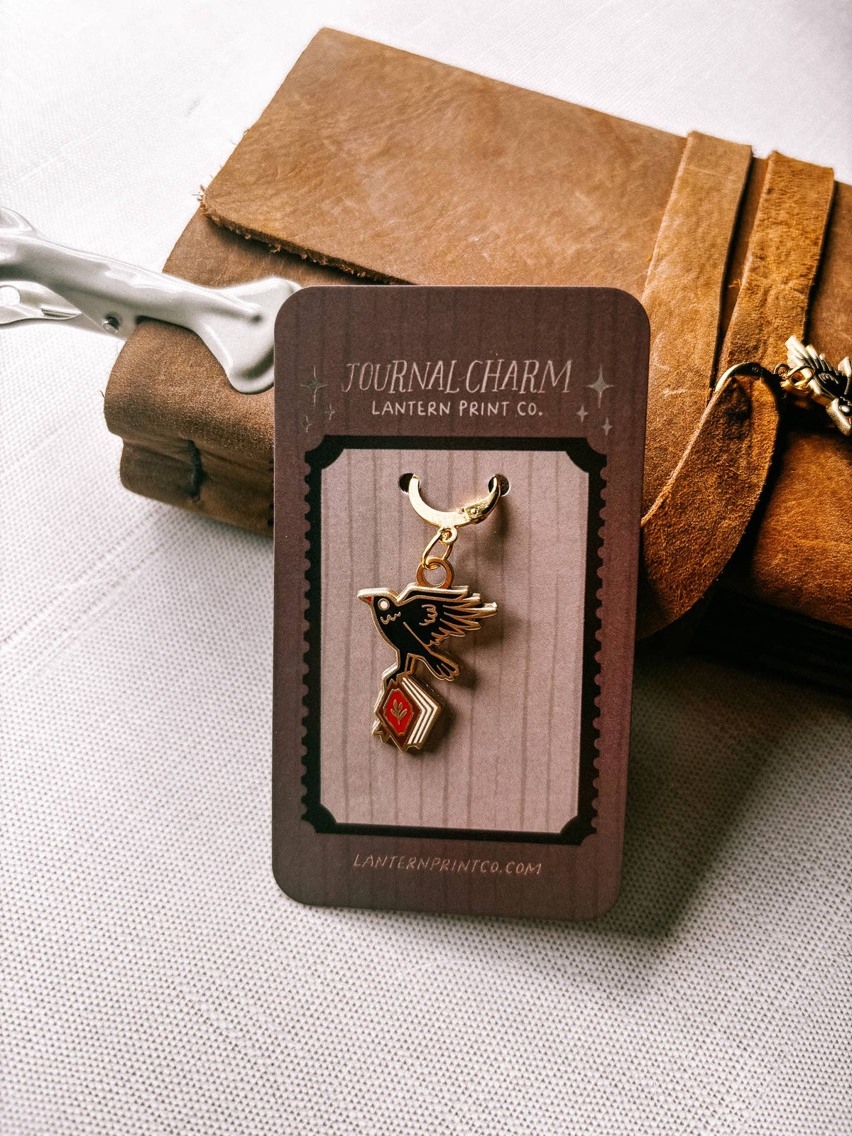 The Book Thief (Crow) Charm or Removable Stitch Marker