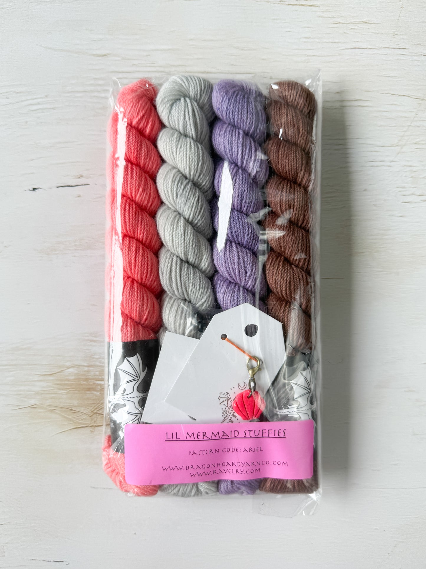 LiL' Mermaid Stuffie Mini Skein Set by Dragon Hoard Yarn