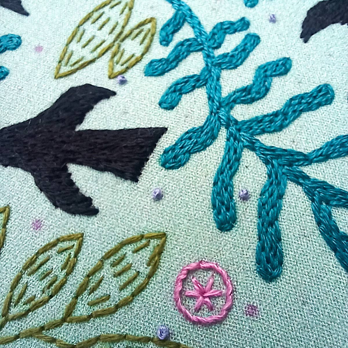 Blackbird embroidery kit