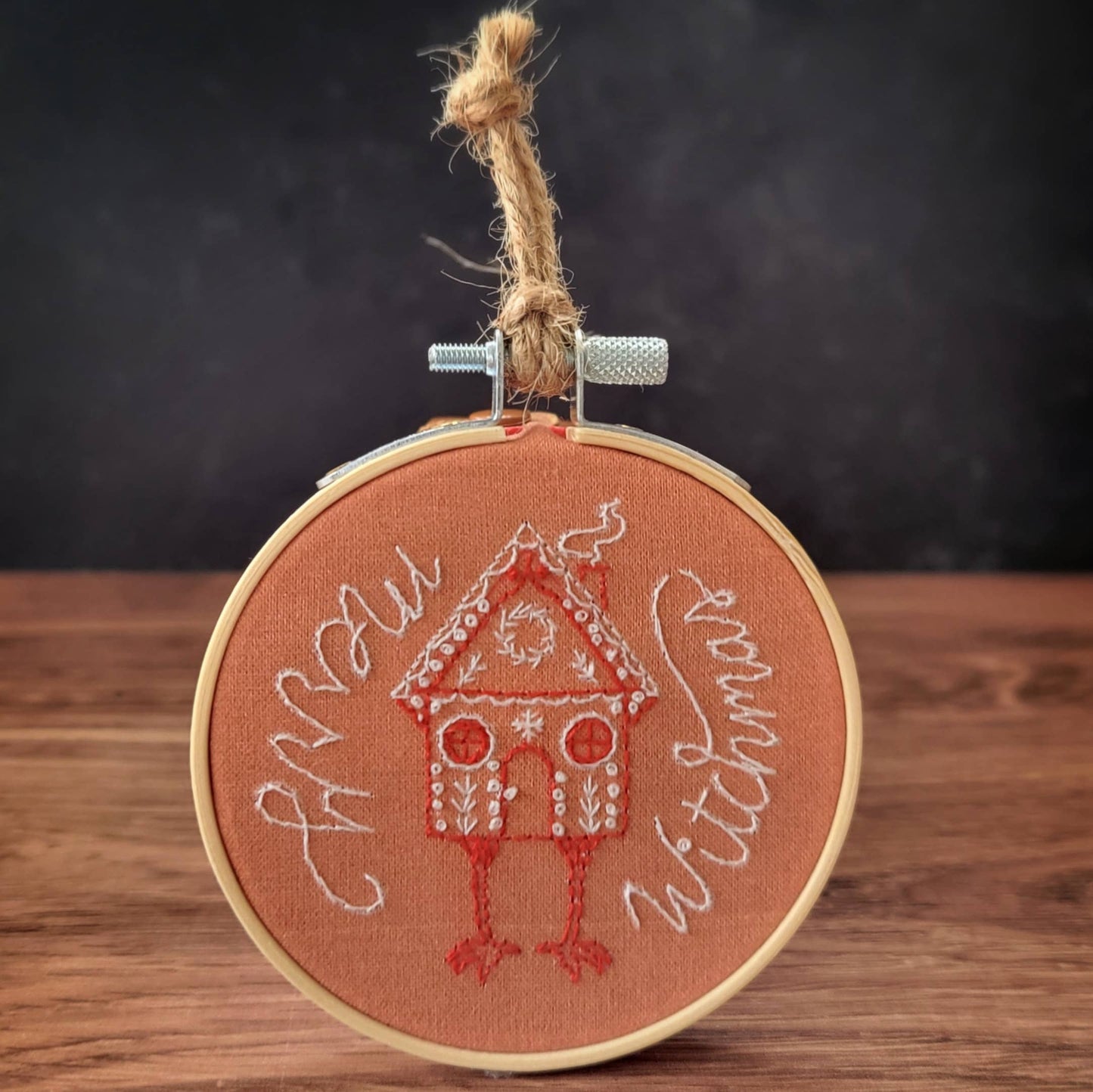 Embroidery Kit Ornament: Baba Yaga gingerbread house