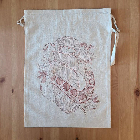 Snake and Moons Project Bag by Dawn Kathryn Studio