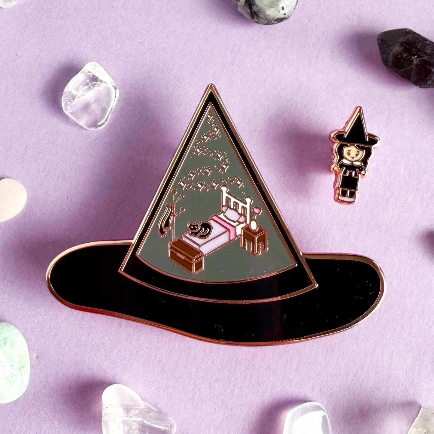 Verity Vox Hat Enamel Pin Set