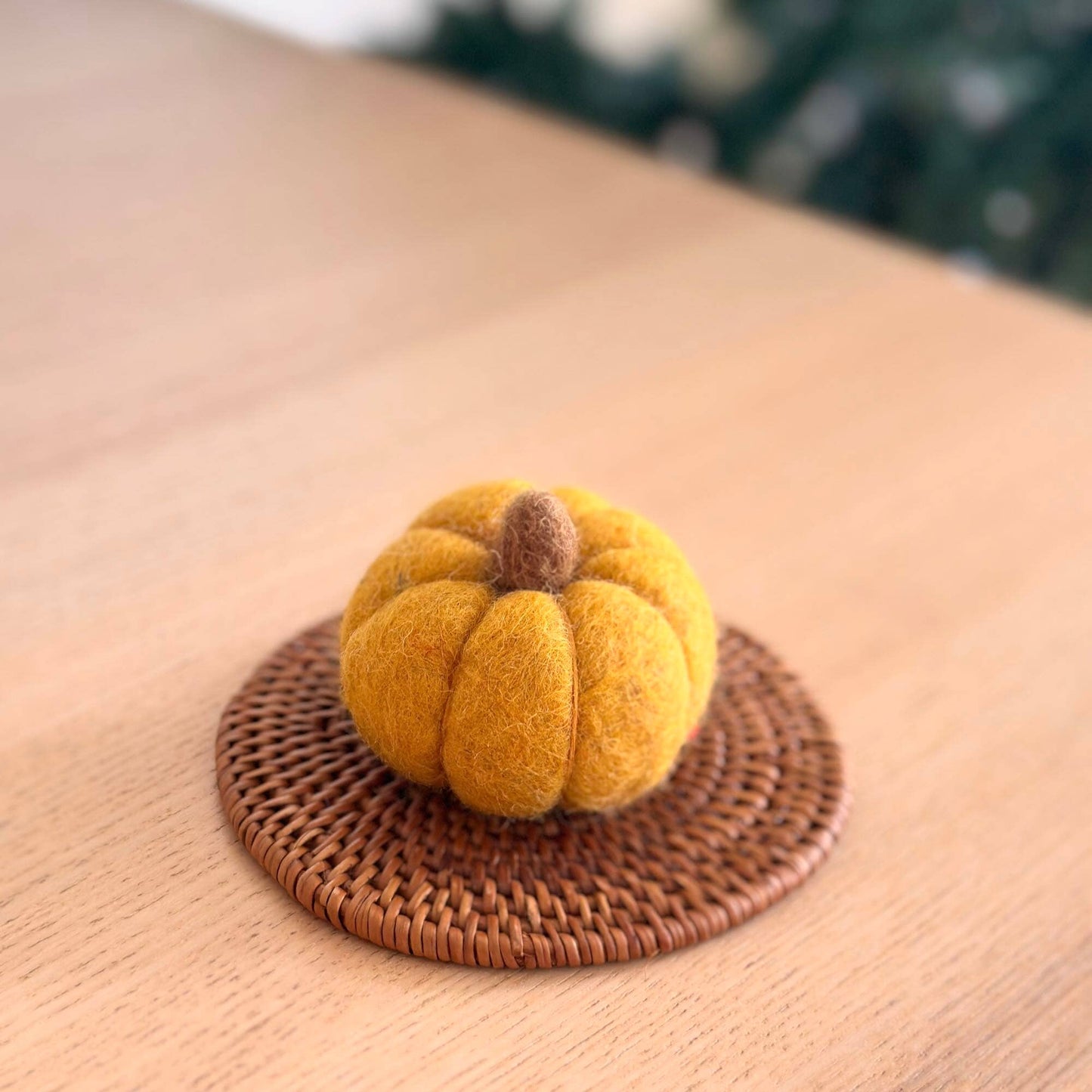 Felt Mini Pumpkin: Yellow