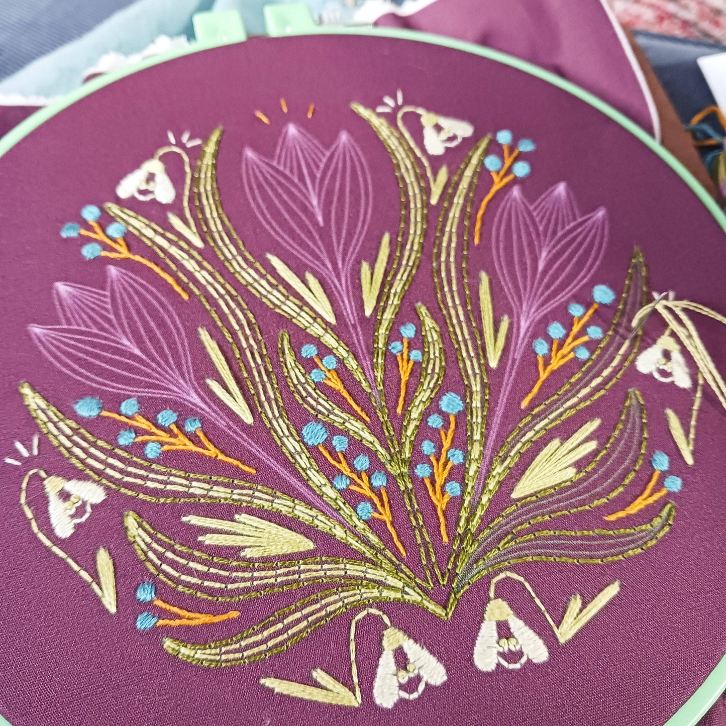 Early bloomer embroidery kit