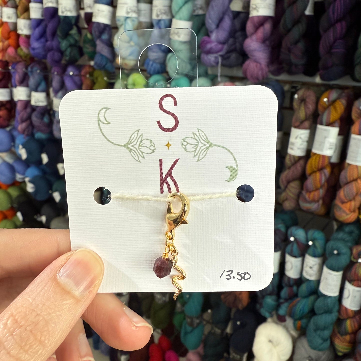 Snake Stitch Markers by Sassafras Knits