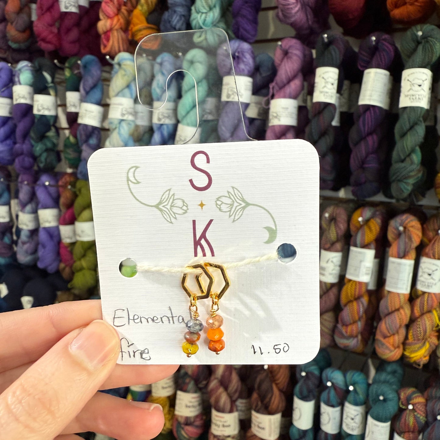 Water and Fire Stitch Markers by Sassafras Knits