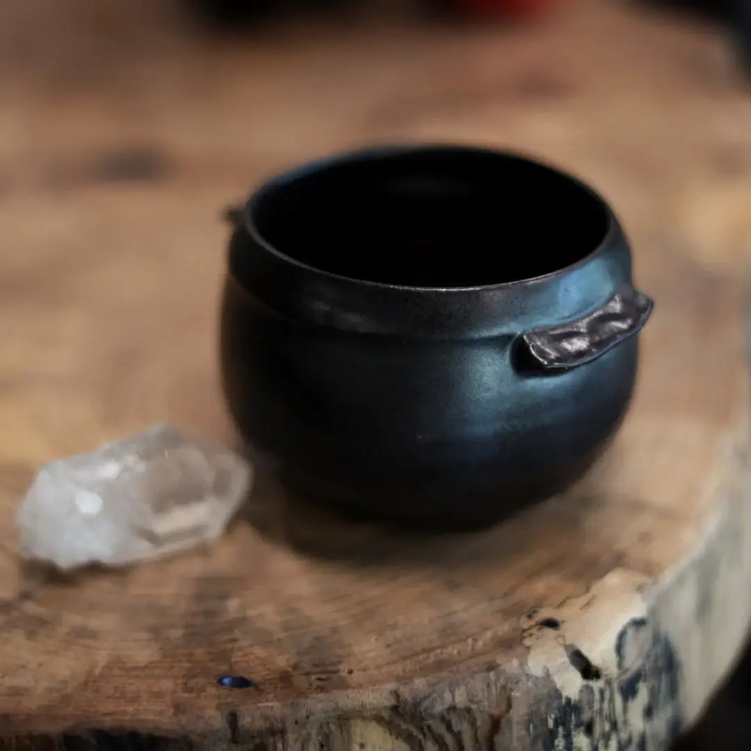 Black Cauldron Bowl | Handmade for Halloween 