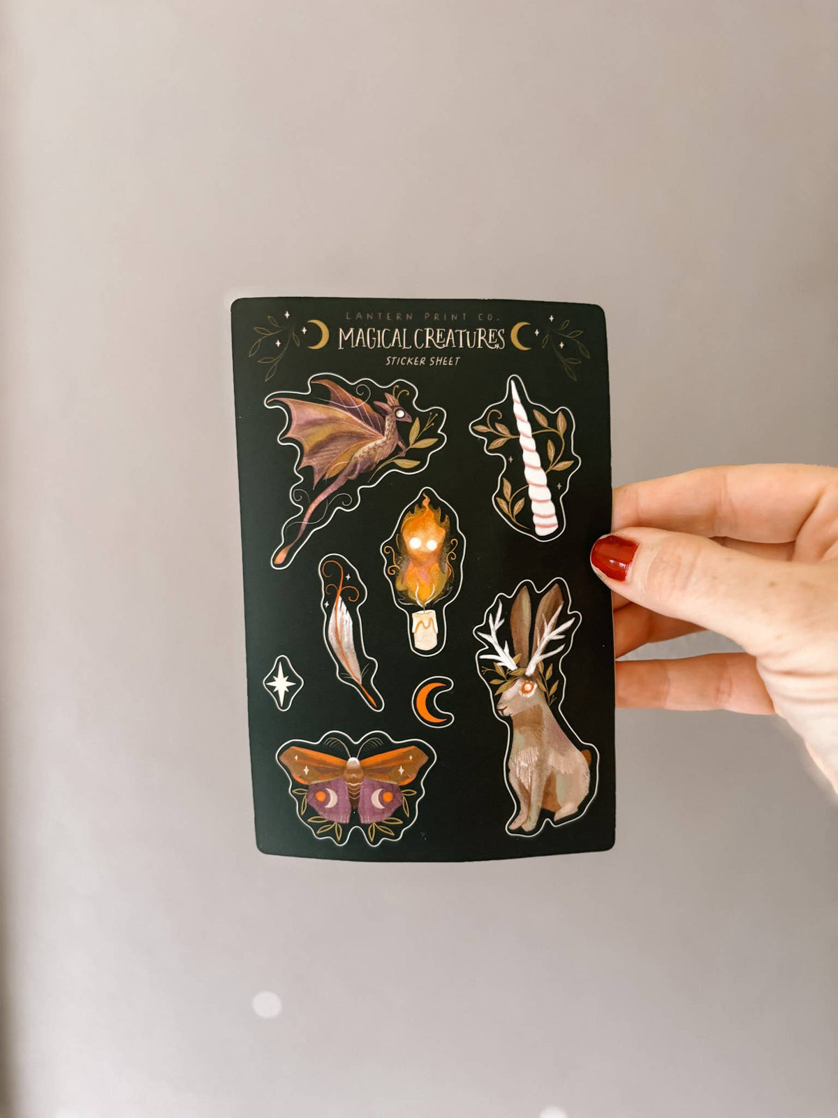 Magical Creatures Vinyl Sticker Sheet, 4x6 matte