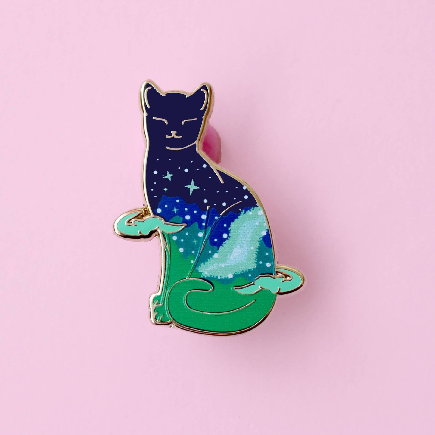 Northern Light Cat Enamel Pin