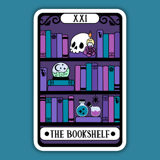 The Bookshelf  Tarot CardSticker