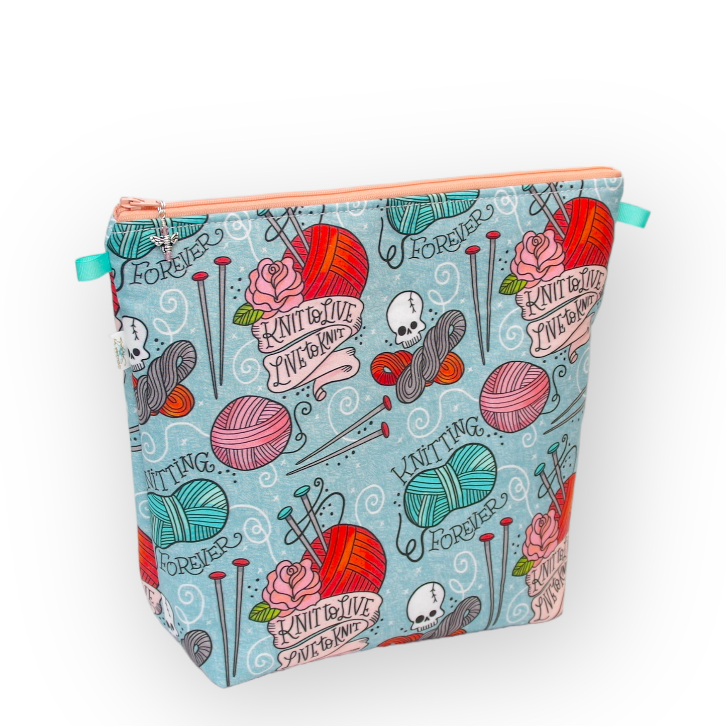 Knit to Live - Tall Wedge Project Bag by JessaLu