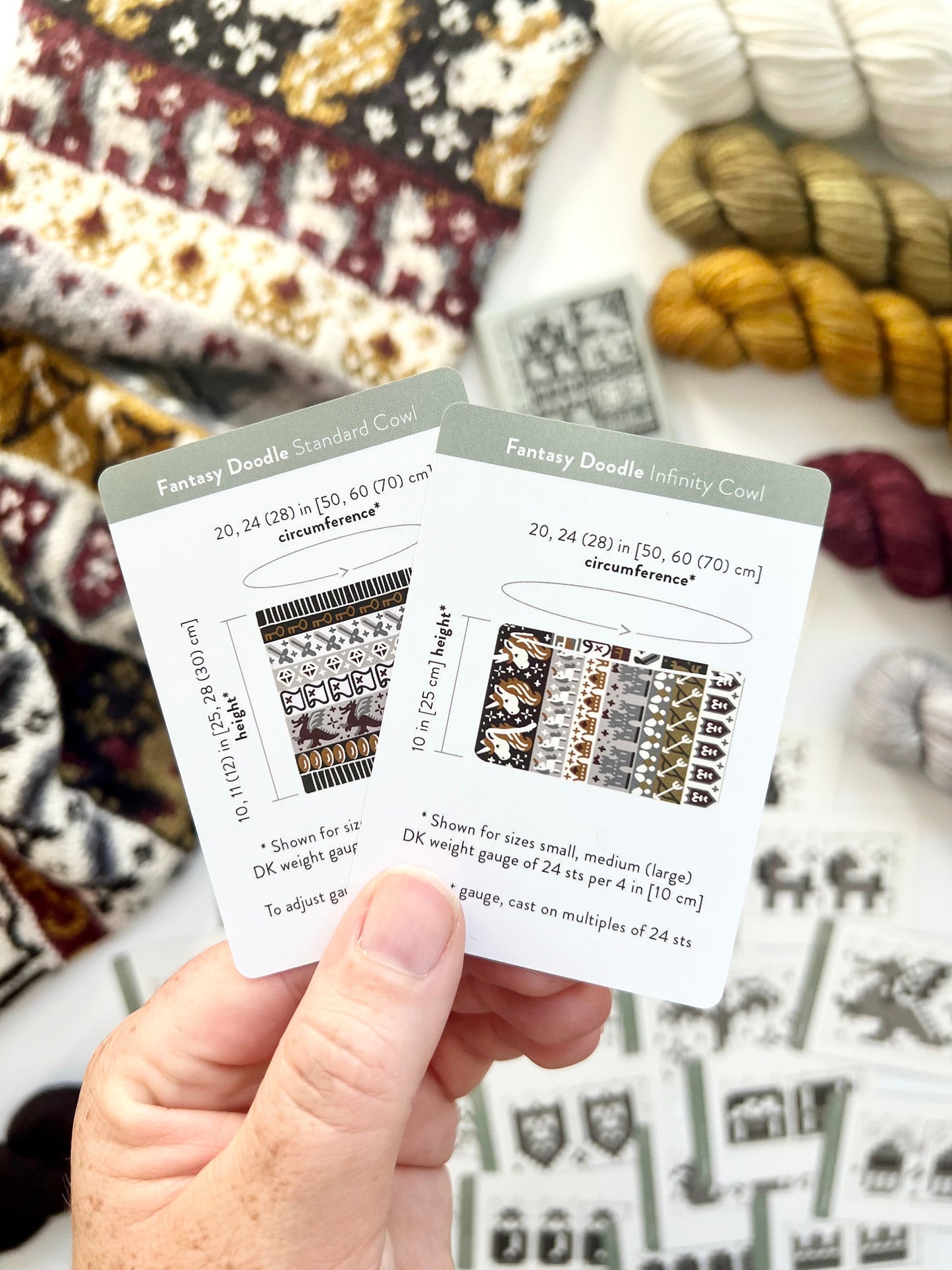 Fantasy Doodle Card Deck Expansion - Colorwork Knitting Charts