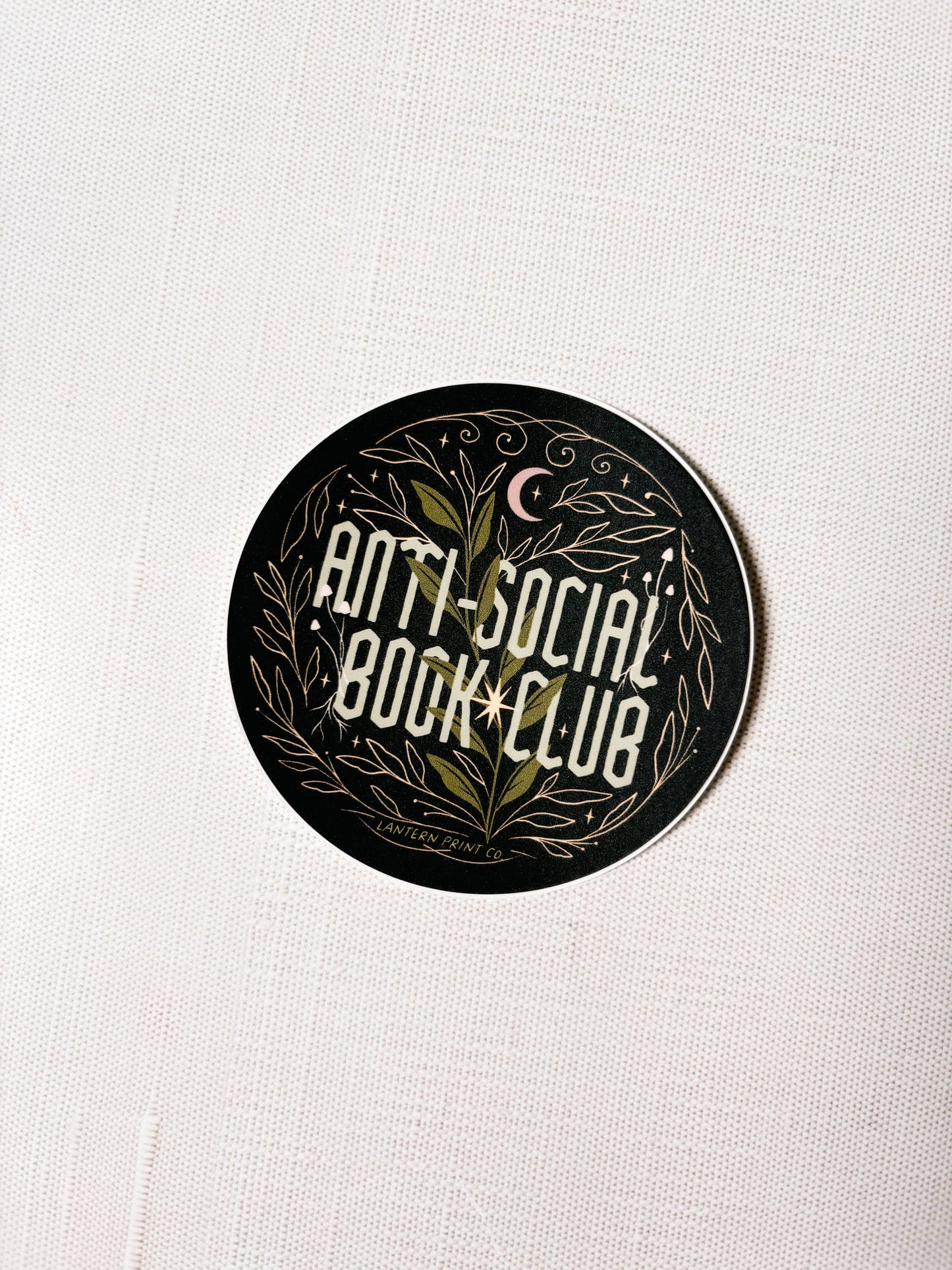 Anti-Social Book Club Black Sticker