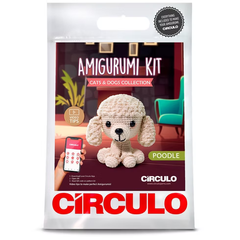 Poodle Dog Crochet Amigurumi Kit