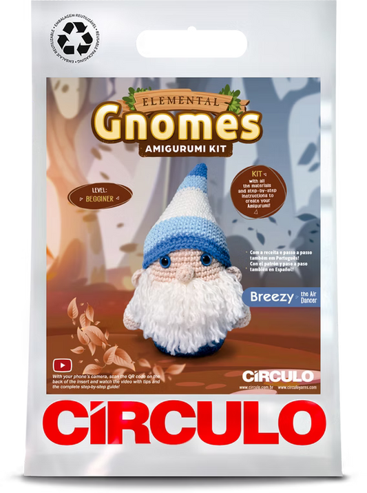 Breezy the Air Dancer Crochet Amigurumi Kit - Elemental Gnomes Collection