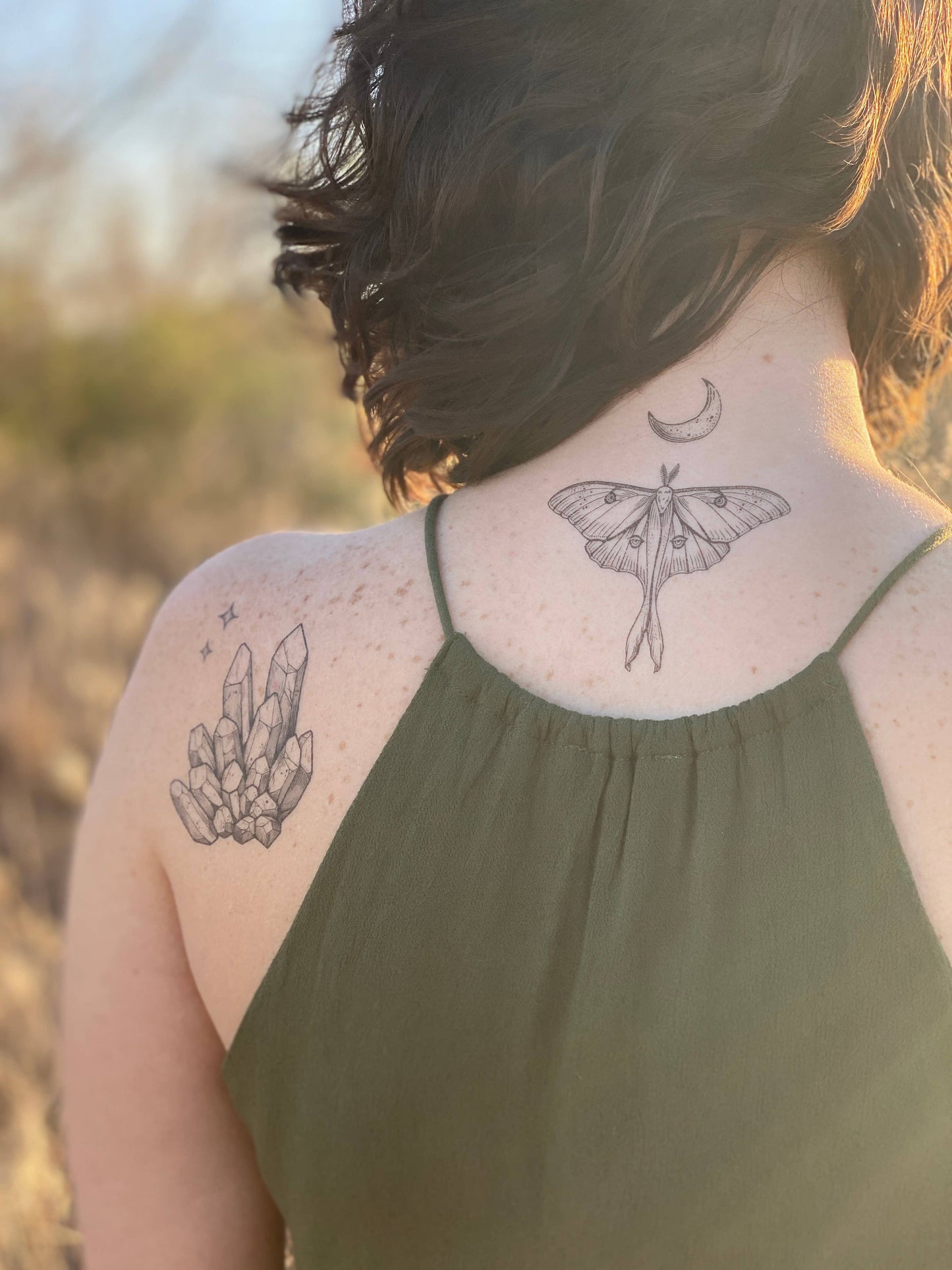 Luna Moth Temporary Tattoo: 1-Pack