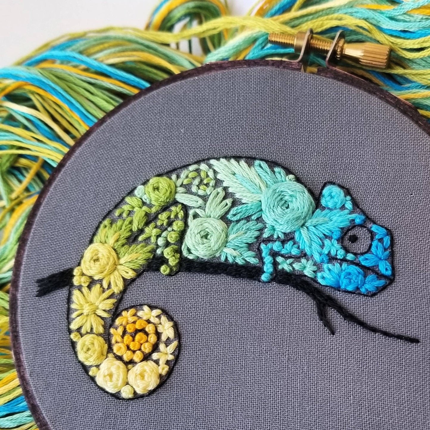 Chameleon Beginner Needlepoint Kit