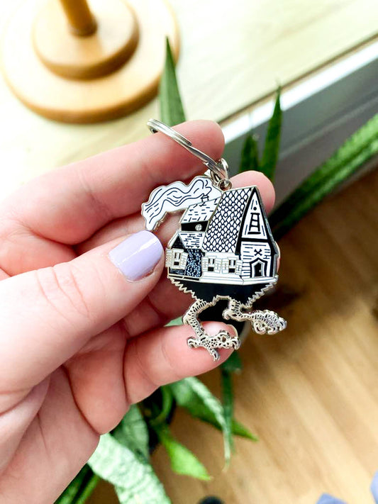 Baba Yaga Enamel Keychain