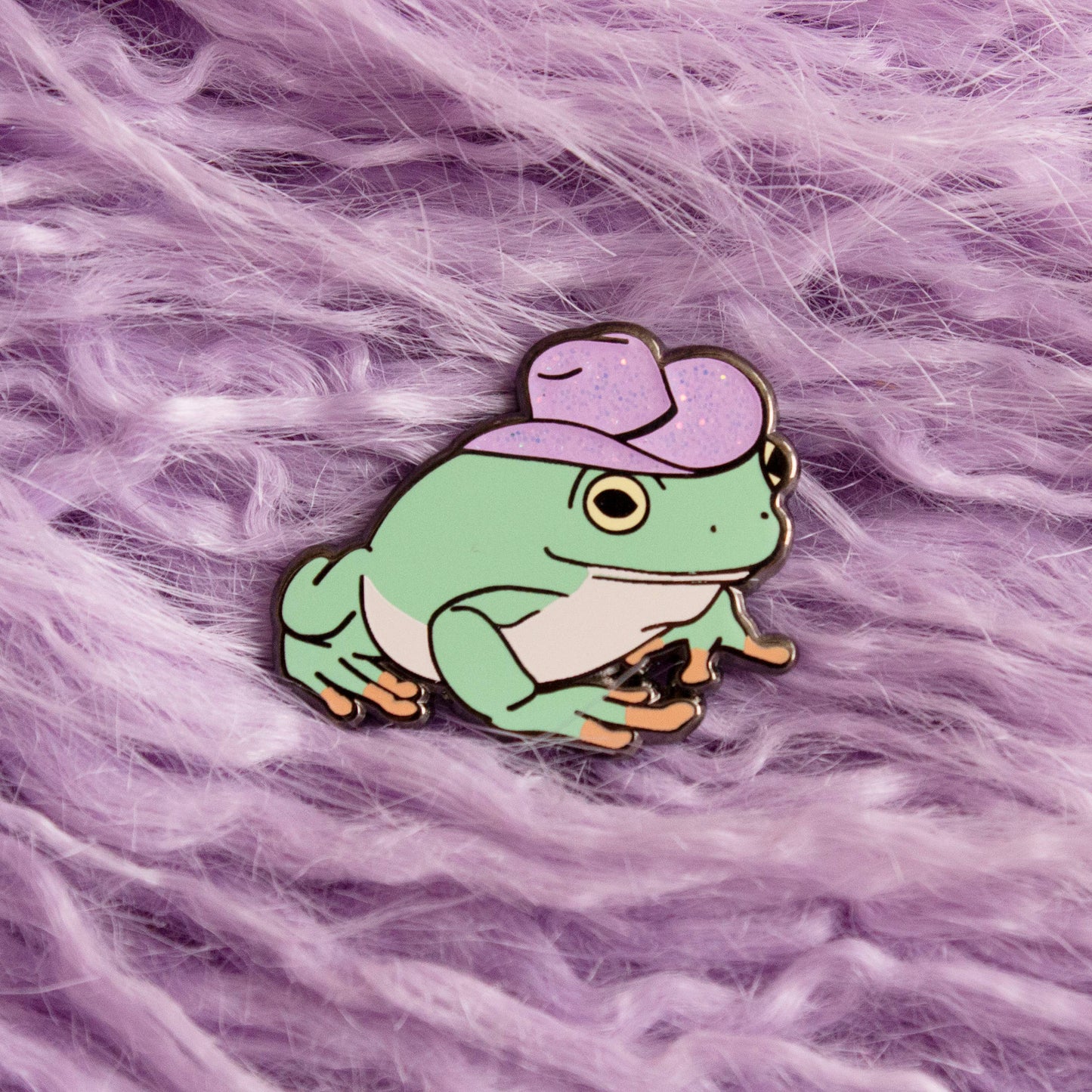 Cowgirl Frog Enamel Pin