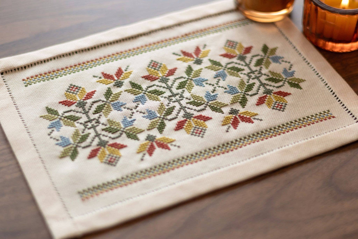 BitKit Little Leaves cross stitch kit