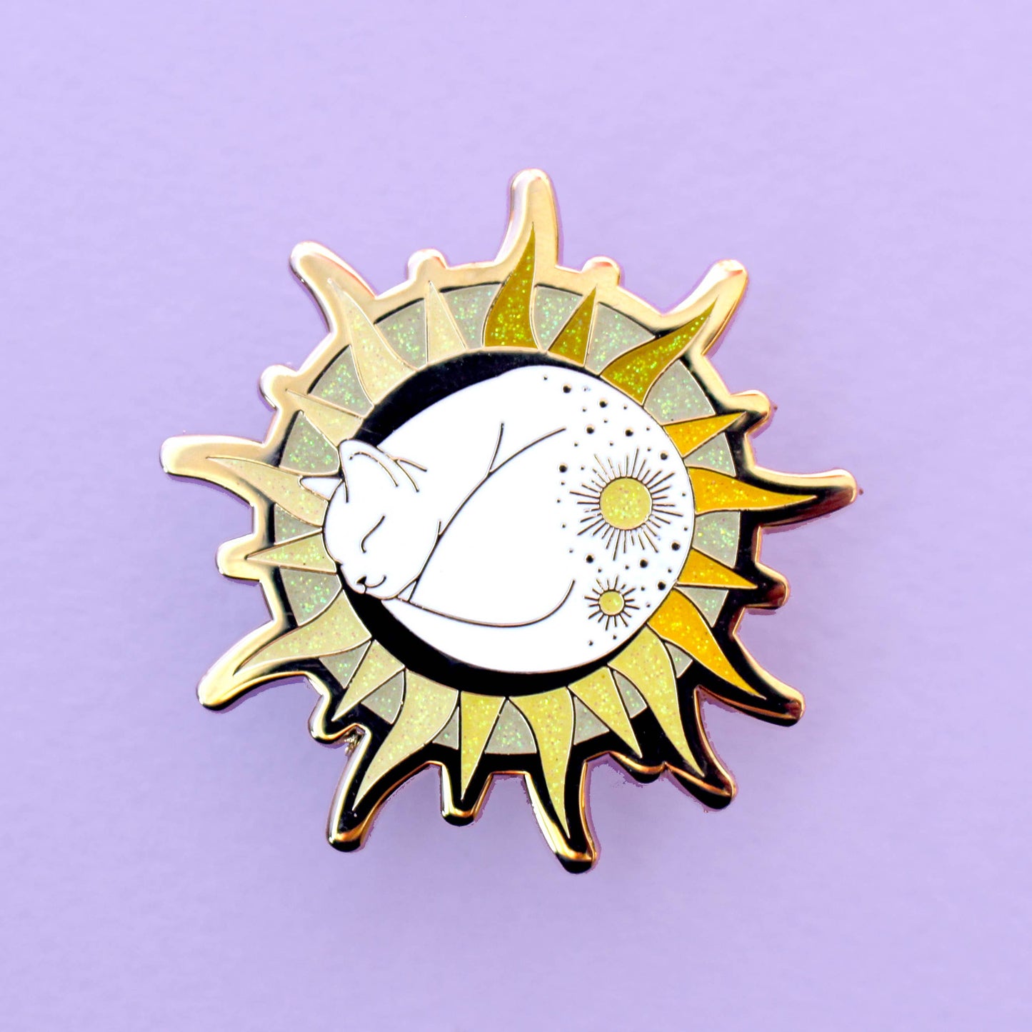 Sun Cat Enamel Pin