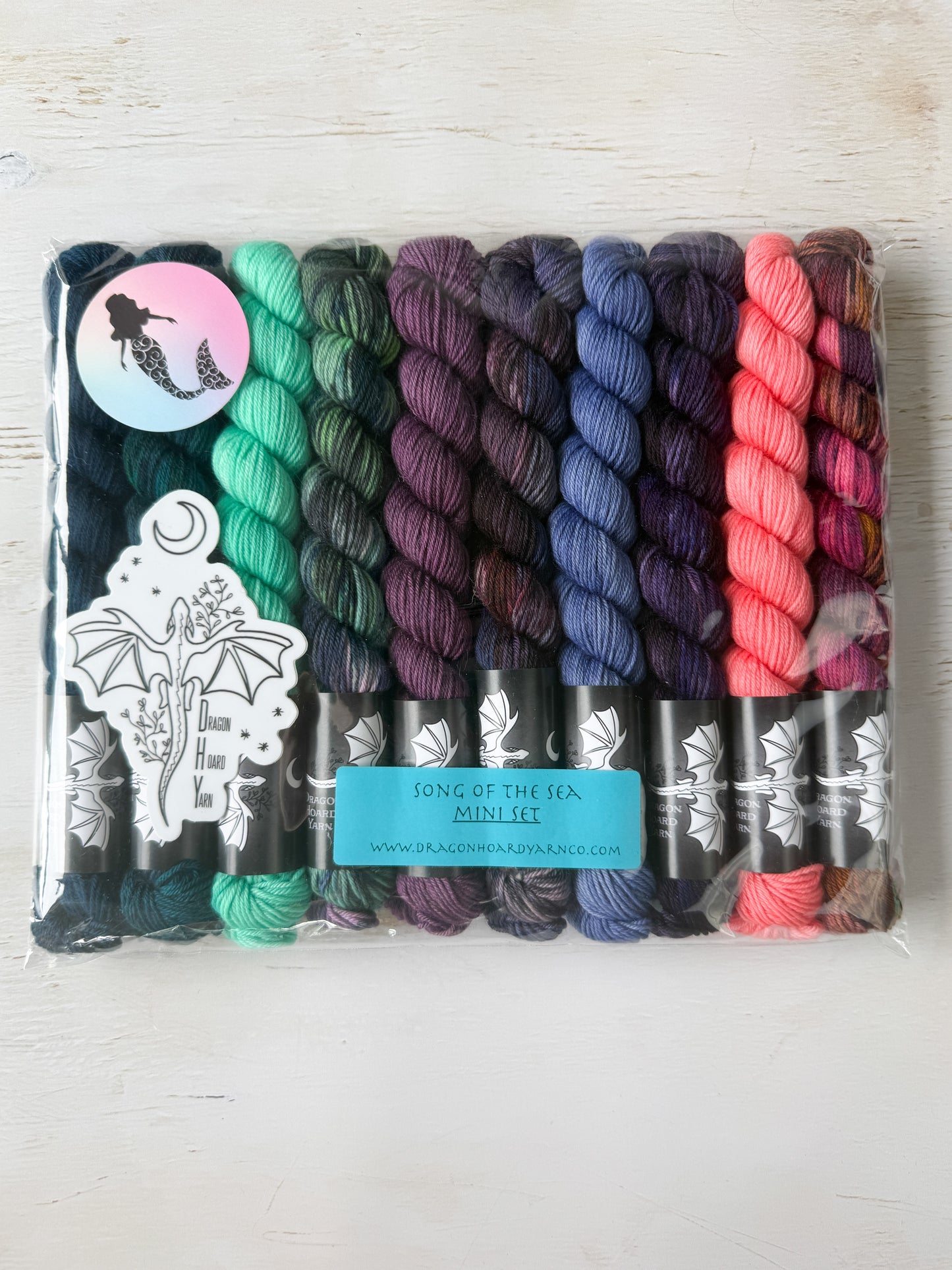 Song Of The Sea Collection Mini Skein Set by Dragon Hoard Yarn