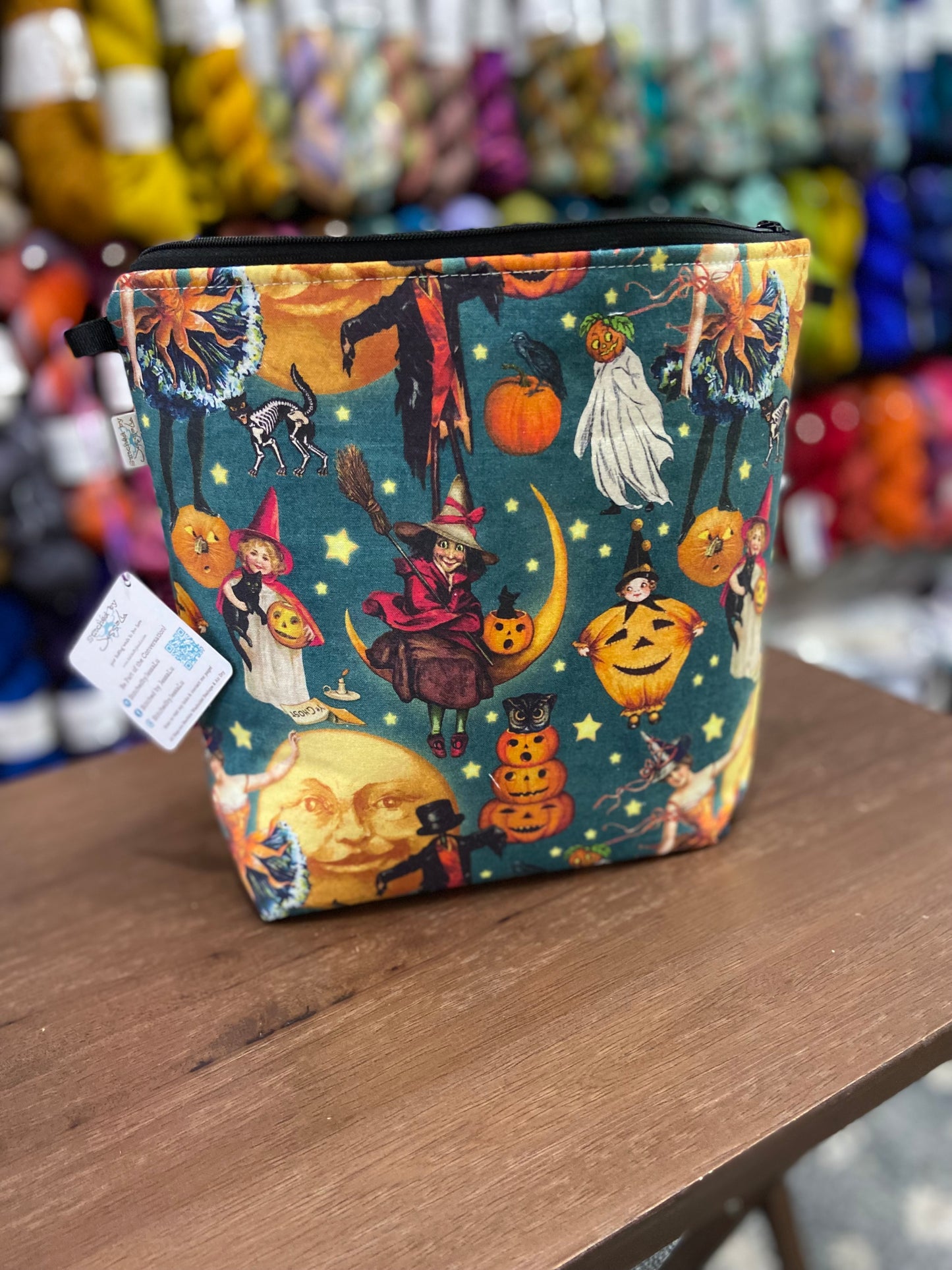 Vintage Halloween Tall Wedge Project Bag by JessaLu